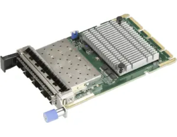 Supermicro AOC-ATG-I4SM / Síťová karta / 4x 10GbE SFP+ / OCP3 / AIOM 0,5U / Intel X710-BM2 (Fortville) (AOC-ATG-I4SM-O)
