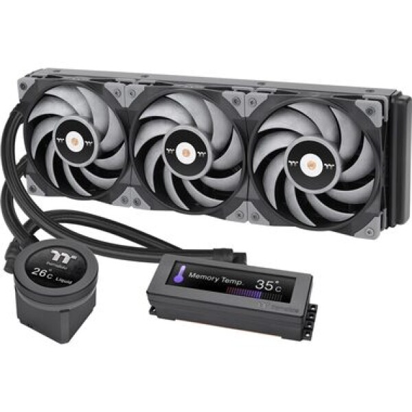 THERMALTAKE Floe RC Ultra 360 šedá / AIO vodní chladič CPU / 3x 120 mm / 2500 RPM @ 28.1 dB / 72.69 CFM (CL-W325-PL12GM-A)