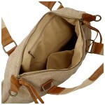 Stylová textilní kabelka na rameno Sofie, tmavě béžová