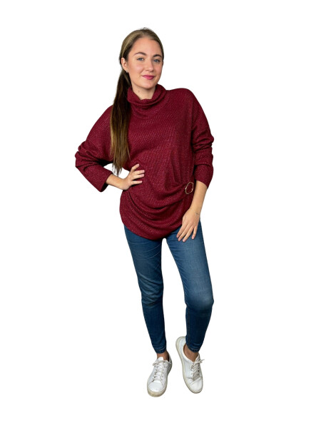 HOSH Dámský rolákový top Elva Velikost: UNI, Barva: Vínová