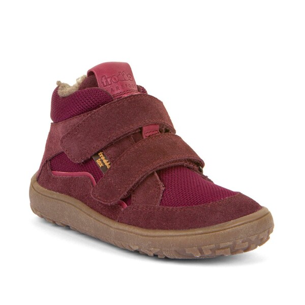 Dívčí zimní barefoot boty TEX WOOL Bordeaux, Froddo, G3110254-4W, červená - 24