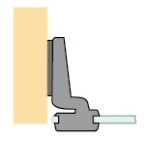 Hettich závěs na sklo vložený 95° (104497)