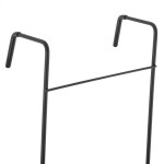 Erga Rafek, trojitá koupelnová polička do sprchy na zavěšení 30x12,5x71 cm, černá matná, ERG-YKA-CH.RAFEK-BLK