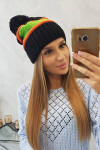 Kinga dámská čepice K297 black+kiwi+green neon UNI