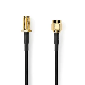 Nedis anténní kabel SMA(M)-SMA(F) černá / Anténní kabel / Pozlacené konektory / 50 Ohm / Stíněný / 5 m (CSGB02010BK50)
