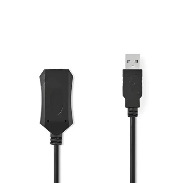 Nedis Aktivní prodlužovací kabel USB-A - USB-A 20 m / Prodlužovací kabel / USB 2.0 / 480 Mbps / poniklované konektory (CCGL60EXTBK200)