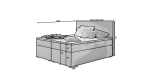 Boxspring Divalo Barva korpusu: Soft 11, Rozměr: 140 x 200 cm