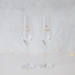 Bella Rose Sklenice na sekt Nevěsta, zlatá barva, čirá barva, sklo, 250 ml