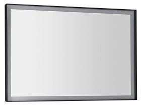 SAPHO - SORT zrcadlo s LED osvětlením 100x70cm, černá mat ST100