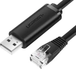 Ugreen CM204 konzolový kabel USB - Ethernet RJ45 černá / 1.5 m (UGR597BLK)