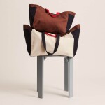 HAY Bavlněná taška Weekend Bag S Brown Multi, hnědá barva, textil