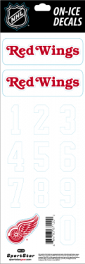 Sport Star Samolepky na helmu Detroit Red Wings NHL Decals White