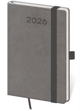 Diář 2026 týdenní kapesní Print Pop - šedá