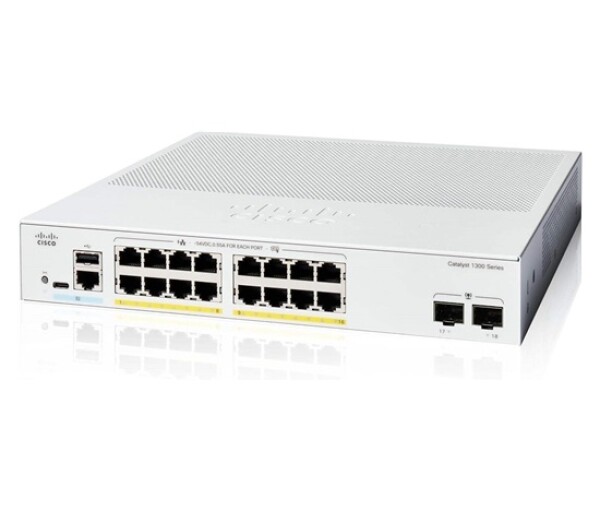 Cisco Catalyst switch C1300-16FP-2G (16xGbE,2xSFP,16xPoE+,240W,fanless) EDF_1608304