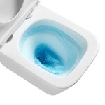 Mereo WC set - Smart flush rimless WC hranaté, modul pro sádrokarton, bílé hranaté tlačítko MM02NSETRT320