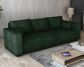 FRONTI Pohovka FIRE - tmavězelená - manšestr - LINCOLN 39 22666