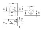 DURAVIT - ME by Starck Závěsné WC, Rimless, DuraShield, bílá 252909AA00