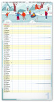 Nástěnný kalendář 2026 NOTIQUE - Rodinný plánovací XXL, 33 x 64 cm