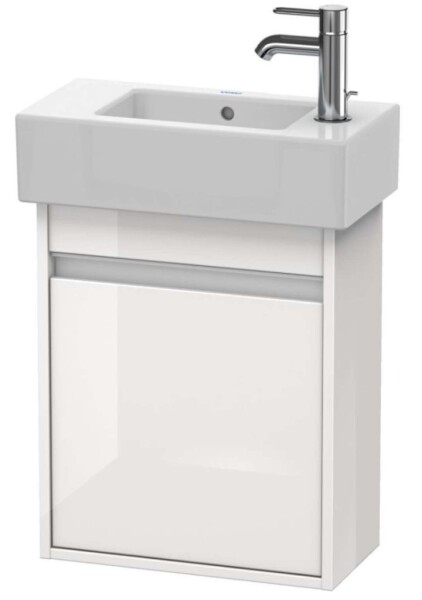 DURAVIT - Ketho Umyvadlová skříňka 55x45x23 cm, 1 dvířka, panty vlevo, lesklá bílá KT6629L2222