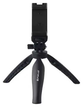 Puluz Stolní stativ pro smartphone černá / Stativ / závit 1/4” / šířka telefonu 7,5–8,5 cm (PU600B)