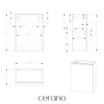 CERANO - Umyvadlová skříňka pro WC Zola - dub medový - 39,5x52,5x23,5 CER-670753