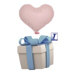 Létající balónek srdce světle růžové pastel 35 cm - TAKARA KOSAN Létající balónek srdce světle růžové pastel 35 cm - TAKARA KOSAN