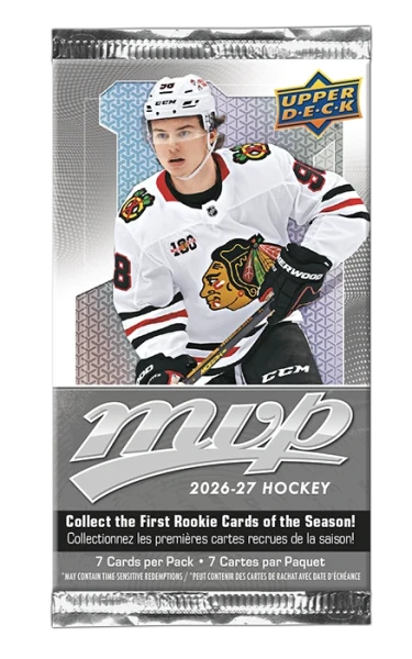 Hokejové karty NHL 2026-27 Upper Deck MVP Hockey Retail Balíček