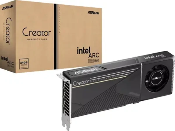 ASRock Arc Pro B60 Creator 24GB / Grafická karta / 2400MHz / 24GB GDDR6 / 192-bit / PCIe 5.0 / 4x DP (90-GA60ZZ-00UBNF)