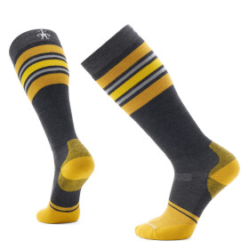 Unisex merino snowboardové ponožky SMARTWOOL Snowboard Targeted Cushion Stripe Extra, Charcoal velikost: 42-45 (L)