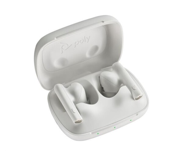 Poly Voyager Free 60 bluetooth headset, BT700 USB-C adaptér, nabíjecí pouzdro, bílá EDF_1457840