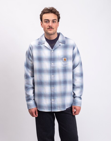 Carhartt WIP L/S Tyers Shirt Tyers Check, Shady Blue L