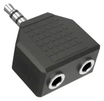 Hama audio adaptér 3,5 mm jack na 2× 3,5 mm jack / Rozdvojka / stereo / černá