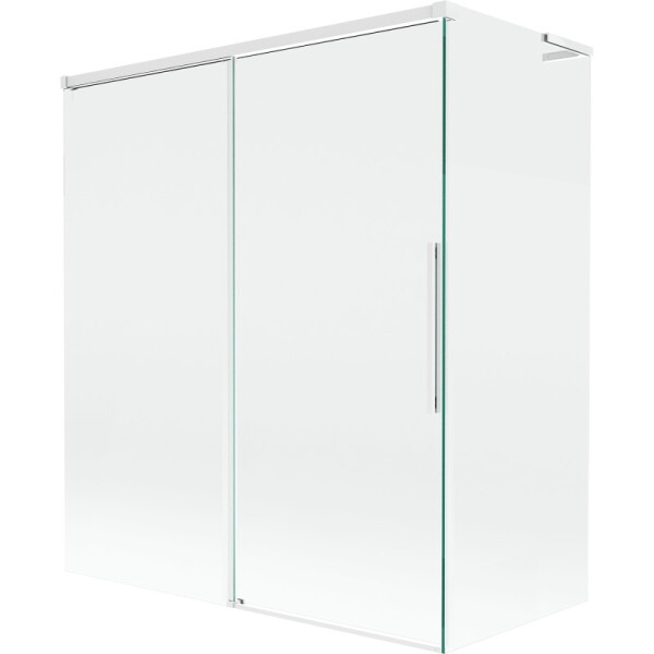 MEXEN/S - Rox L vanová zástěna 2-křídlová posuvná 140 + 70 x 150, transparent, bílá 8C9L-140-070-20-00
