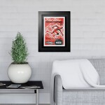 Mustang Obraz v rámu Detroit Red Wings NHL Program Cover Red Wing Magazine Olympia Stadium