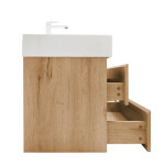 Koupelnová skříňka s umyvadlem SAT B-Way 119x50x45 cm dub mat BWAY2120OAKU2BB BWAY2120OAKU2BB