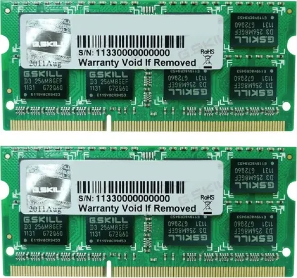 G.Skill SL 16GB (2x8GB) 1600 MHz / Paměť SO-DIMM / DDR3L / CL11-11-11-28 / 1.35V (F3-1600C11D-16GSL)