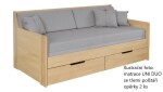 MRAVA, s.r.o. Rozkládací jednolůžko KOMBI výsuv ROZMĚR: 80 x 200 cm - obě boční čela