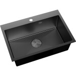 MEXEN - Solix ocelový dřez 1-bowl 650 x 450 mm, černá 6403651000-70