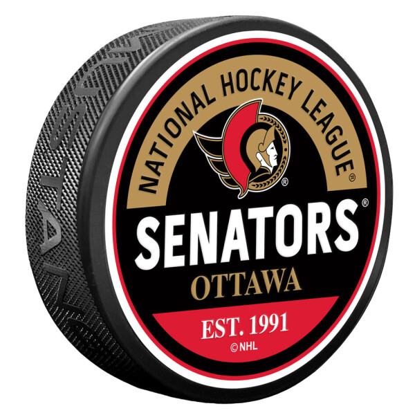 Mustang Puk Ottawa Senators NHL Block Textured Puck