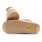 D.Franklin sněhule dámské zimní módní kožešinové zateplené hnědé béžové vysoké dámské 38