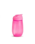 Munchkin - Hrneček s brčkem Simple Clean 296ml - růžová / od 12 měsíců (5019090900195)