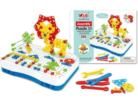 MaDe 10361 - Puzzle 3D ke šroubování, 40 motivů, 205 ks, na baterie