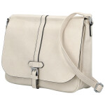 Trendy dámská koženková crossbody kabelka Relinda, krémová