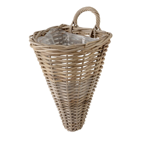 Garden Trading Nástěnný květináč Kingscote Rattan, přírodní barva, proutí