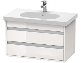 DURAVIT - Ketho Umyvadlová skříňka 48x80x46 cm, 2 zásuvky, lesklá bílá KT664702222