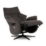 Relaxační křeslo, elektrické zabudované ovládání, hnědá, látka, TV-B3973 BR2