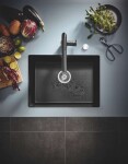 GROHE - Dřezy Kompozitní dřez K700 s odtokem, 61x46 cm, granitová černá 31655AP0