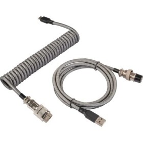 YENKEE YCU COIL GY Krouceny kabel USB-A (M) - USB-C (M) 5m šedá (8590669327522)