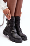 Dámské kožené boty černé SBarski MR870-62 36