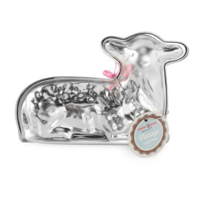 Nordic Ware Hliníková forma na pečení Velikonoční beránek 710 ml, stříbrná barva, kov